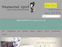 Tablet Screenshot of materialgirlfabrics.com